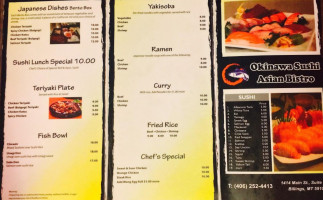 Okinawa Sushi Asian Bistro Llc menu