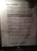 Bisbee's Table menu