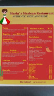 Garcia's Mexican menu