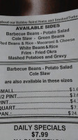 Bodacious -b-q menu