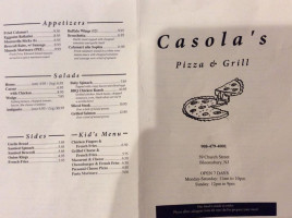 Casola's Pizza Grill menu