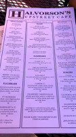 Halvorson's menu