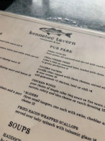 Kennebec Tavern Marina menu