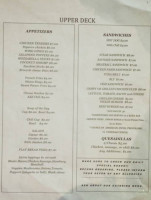 The Upper Deck Sports And Grill menu