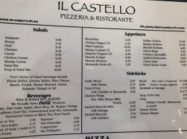 Il Castello Pizzeria E menu