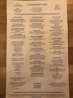 Commander's Grill menu
