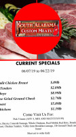 South Alabama Custom Meats menu