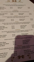 Taj Mahal 3 Restaurant Bar menu
