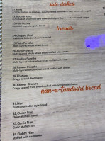 Indian Fusion menu