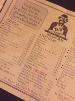 Tc's And Tavern menu