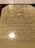 Tiramisu menu