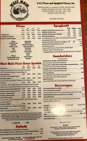 West Main Pizza And Spaghetti House menu