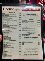 Dhaba Express menu