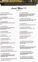 El Ranchito Mexican menu
