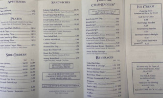 The Seafood Shanty menu