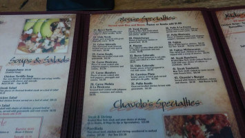 Chavolo's Mexican menu