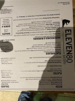 Eleven80 Eatery menu