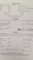 Mr B's menu