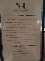 Brushland Eating House menu