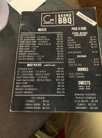 G Brand Bbq menu