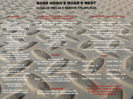 Boss Hoggs Grill menu