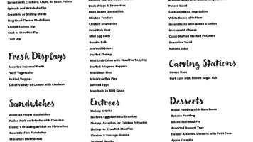 Danny's Cajun Catering Llc menu