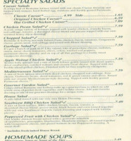 Barnelli's menu