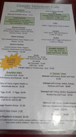 Granite Mountain Cafe menu