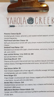 Yahola Creek menu