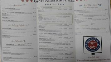 Great American Pizza And Subs menu