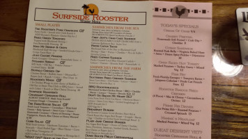 Surfside Rooster menu