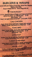 Oddfellas Pub Eatery Tacoma menu