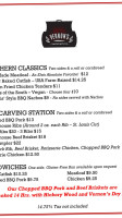 Vernon's Smokehouse menu