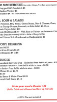 Vernon's Smokehouse menu