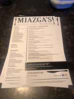 Miazga's menu