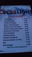 Lisa's Place Carver Mn menu