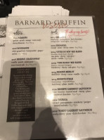 Barnard Griffin Winery menu