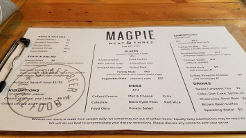 Magpie Meat Three menu
