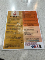 Flammin Co menu