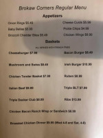 Brokaw Corners menu