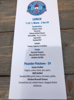 The Lighthouse Lounge menu