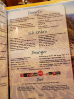 Canyon Cafe menu