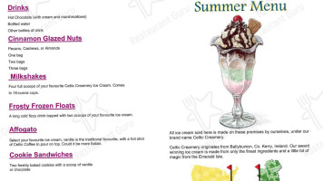 Celtic Creamery menu