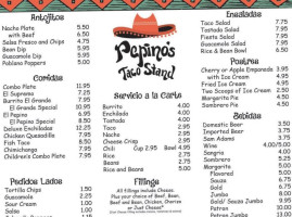 Pepino's Taco Stand menu