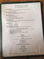 Elk Ridge Restaurant Bar menu