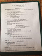 Elk Ridge Restaurant Bar menu