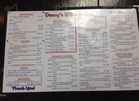 Dewey's -b-q menu