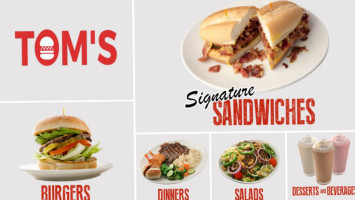 Mega Tom’s Burgers food