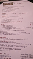Stab's Steak And Seafood Central menu