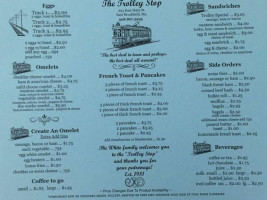 Trolley Stop menu